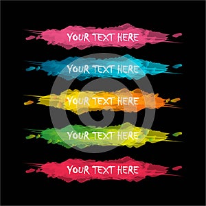 Lower third brushs pack,grunge vector