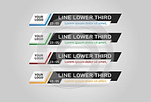 Set of banners of lower third