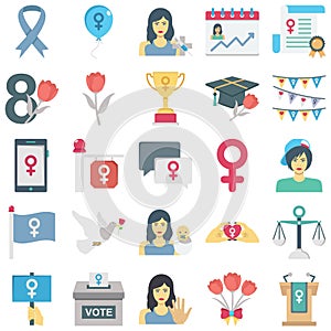 Mother Day Color Vector icons set every single icon can easily modify or edit