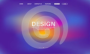 Asbtract Fluid background design. Landing page template. photo