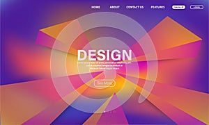 Asbtract Fluid background design. Landing page template. photo