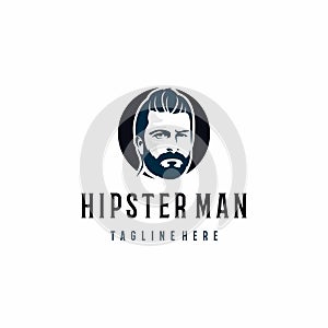 Hipsterman logo design vector inspiration