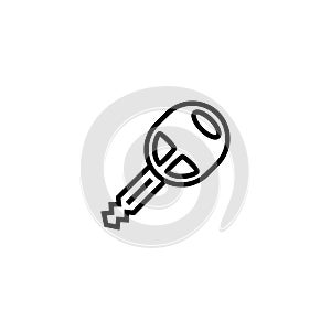 car key thin icon isolated on white background