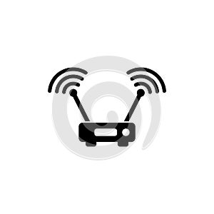Wifi router icon isolated vector on white background