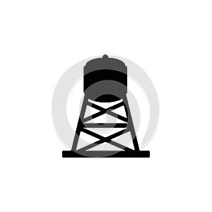 Water tank icon isolated on white