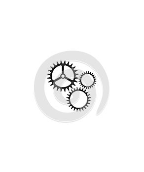 Gear icon,three gear set,machine gear,vector best flat icon.