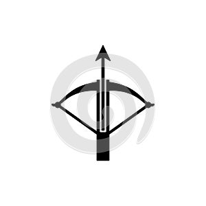 Crossbow icon vector on white background