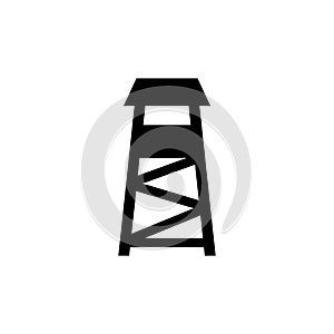 Observation tower icon vector on white background