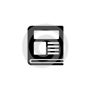 Newspaper icon vector on white background