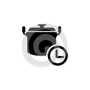 Cooking timer icon vector on white