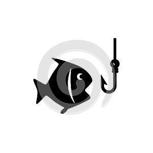 Fishing hook icon vector