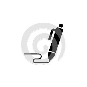 Writing pen icon vector on white background