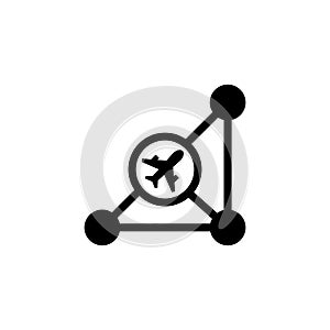 Air routs icon vector on white background