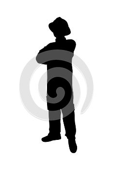 Firefighter silhouette vector