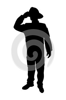 Firefighter silhouette vector