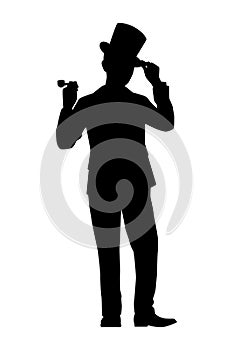 Magician silhouette vector