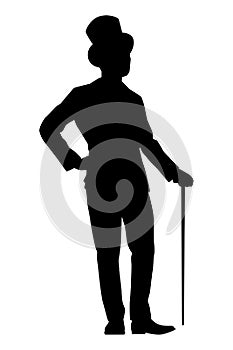 Magician silhouette vector