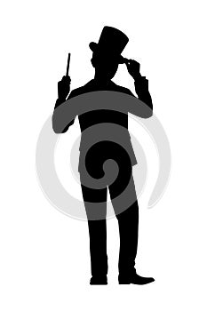 Magician silhouette vector