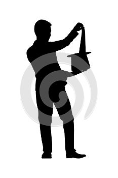 Magician silhouette vector