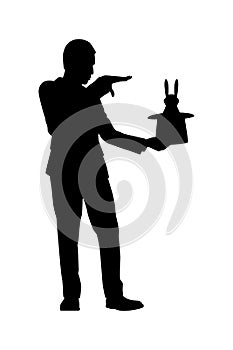 Magician silhouette vector