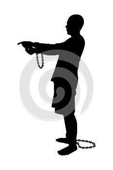 Prisoner silhouette vector