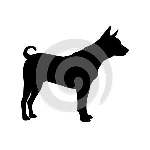 Thai dog silhouette vector photo