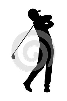 Golf player silhouette vector