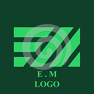 E M letter logo icon design template element vector eps 10