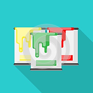 Color cans created from vector.