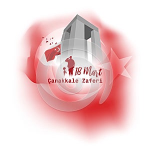 Vector illustration concept of 18 Mart Ãâ¡anakkale Zaferi.