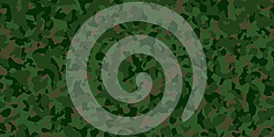 Green forest camouflage seamless pattern