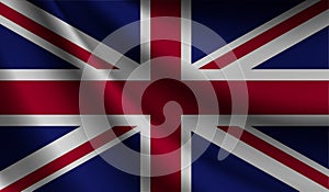 United Kingdom flag waving. background for patriotic and national design. illustration