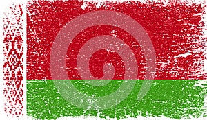 Belarus flag with grunge texture