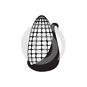 Corn icon in trendy flat style isolated on white background.