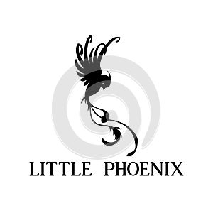 phoenix animal design logo vector.