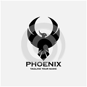 Phoenix design illustration logo vector.