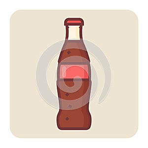 Filled color outline icon for coke.