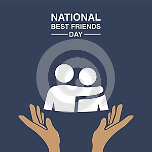 Friends Icon Vector. National Best Friends Day, perfect for social media post templates, posters, greeting cards, banners, backgro photo