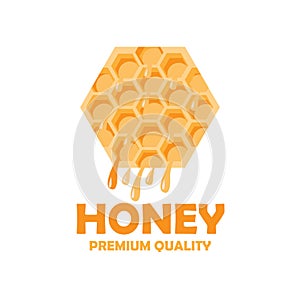 illustration of honey design logo vector