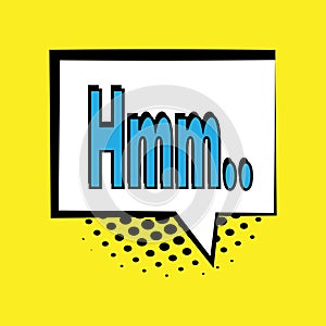 hmm comic text vector illustration