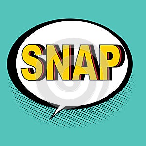 Snap comic text vector illustration