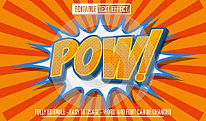 Pow Comic editable text effect