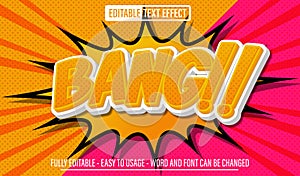 Bang Comic 3d editable text effect template