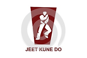 jeet kune do sport vector line icon.
