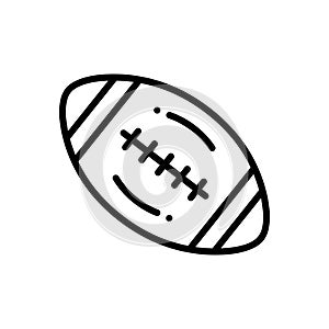 Black line icon for Rugby, entertainment and sport photo