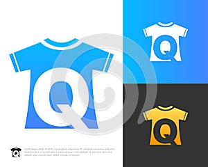 letter Q t shirt logo design vector template photo