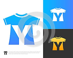 letter Y t shirt logo design vector template photo