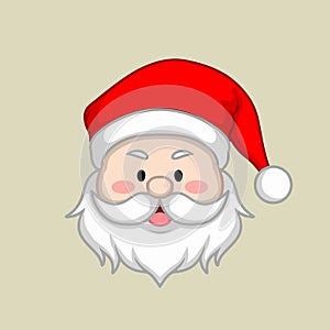 cute santa claus head