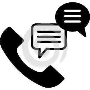 Call vector icon in glyph style
