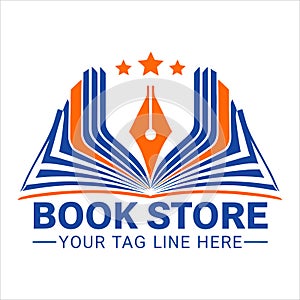 Modern Book logo,Vector EPS